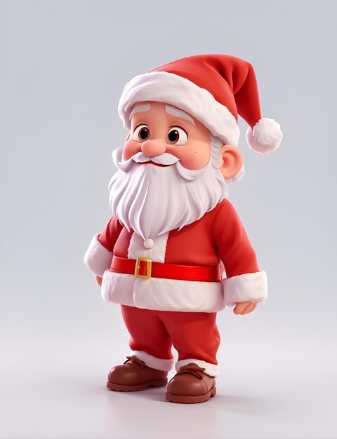 cartoon character of Santa Claus isolated on white