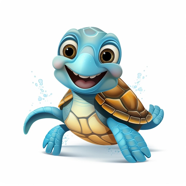 Photo cartoon character of turtle