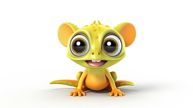 a cartoon character with big eyes and a big smile.