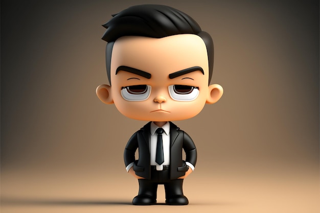 Premium AI Image  The boss baby character with white background