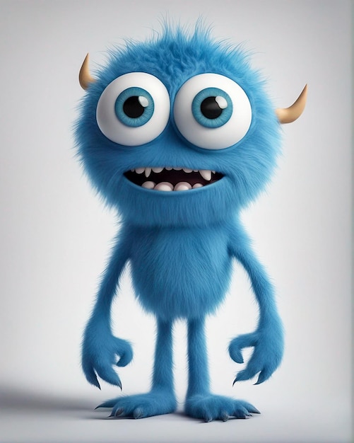 Cartoon character with blue color 4k regulation