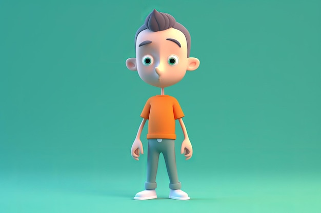 A cartoon character with a blue shirt that says'the word bob'on it