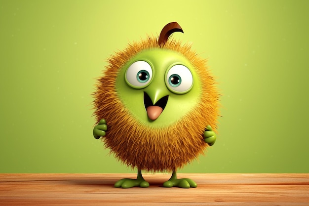 A cartoon character with a green background that says monsters inc.