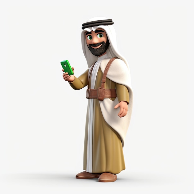 Photo a cartoon character with a green money in his hand