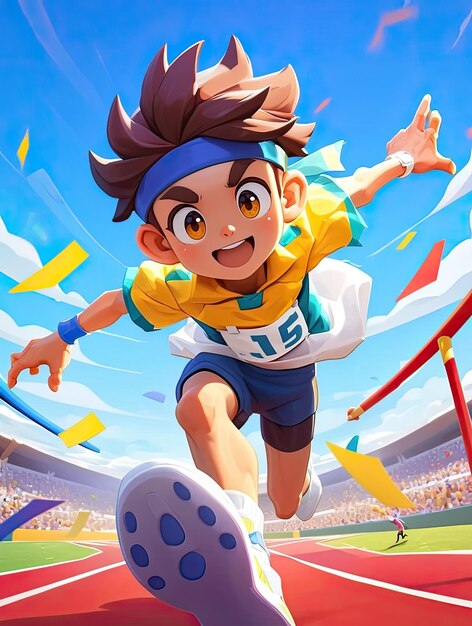 Photo a cartoon character with the number 8 on his shirt