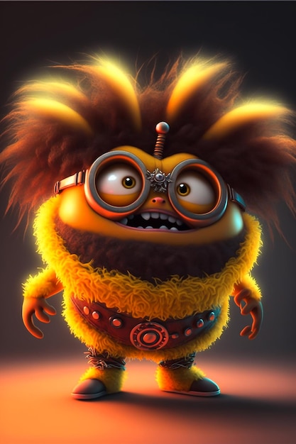 A cartoon character with a pair of glasses and a pair of glasses.