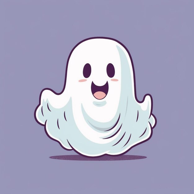 a cartoon character with a white ghost on it