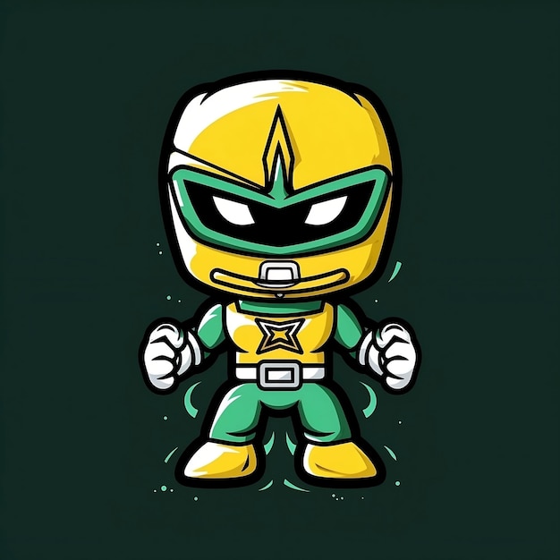 A cartoon character of a yellow ninja warrior