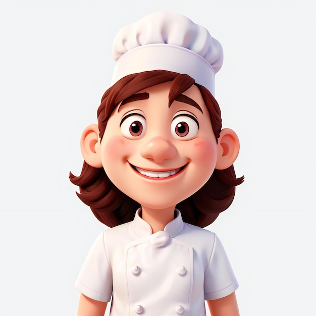 Cartoon chef-kok 3D-CG Cartoon karakter mensen illustratie dag van de arbeid concept