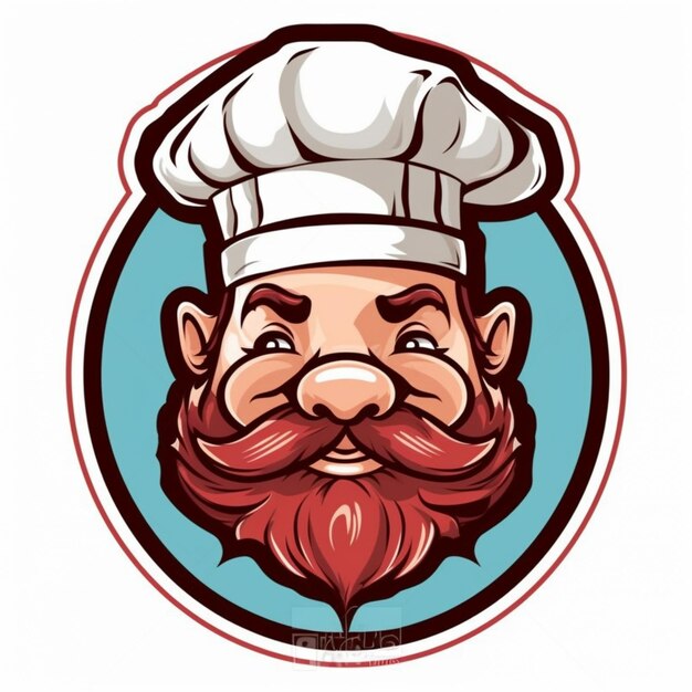 A cartoon chef with a beard and mustache generative ai