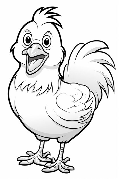 a cartoon chicken with a big smile on its face generative ai