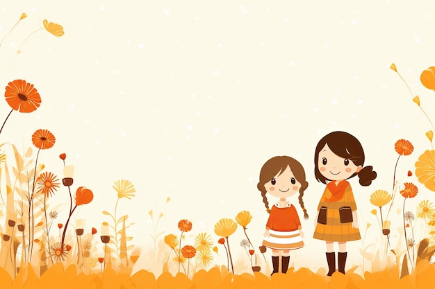 Cartoon children background