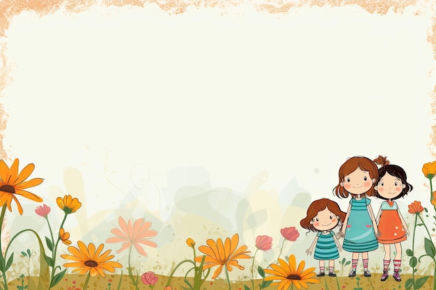 Cartoon children background