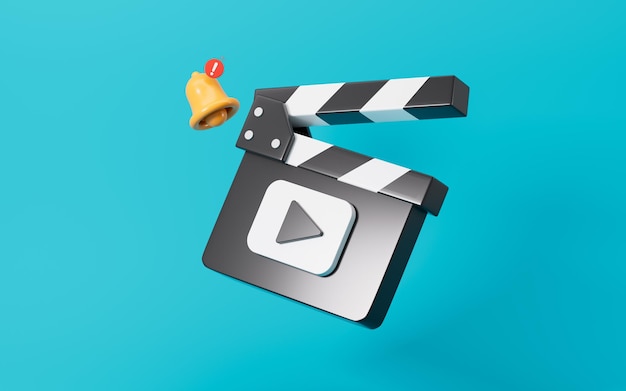 Cartoon clapper board model 3d weergave