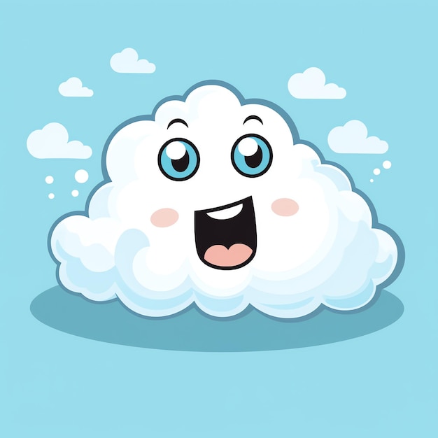 Photo a cartoon of a cloud