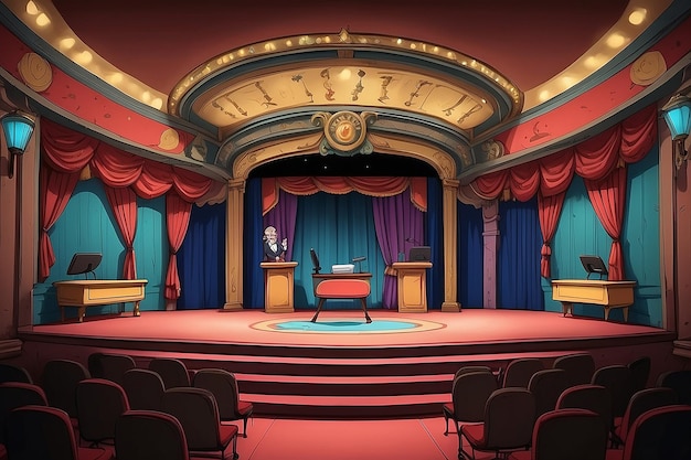 Foto stage of laughter del cartoon comedy club