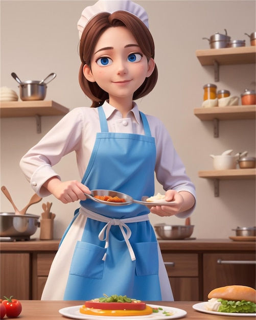 мультфильм о поваре с сковородкой и сковородкою.
