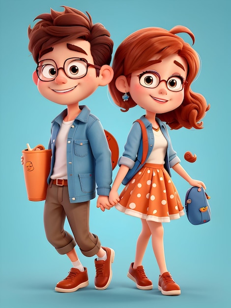 cartoon couple