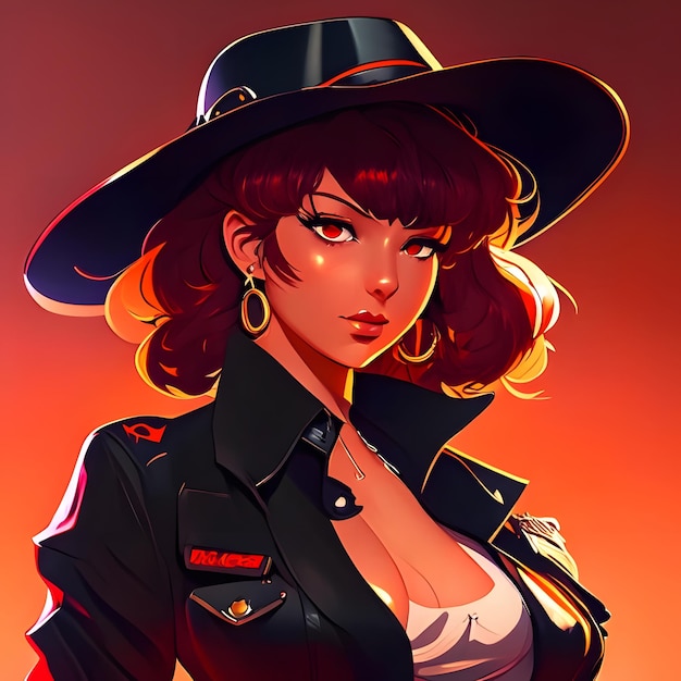 cartoon cowgirl illustration