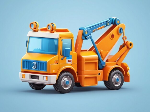 cartoon Crane tower 3d isolated