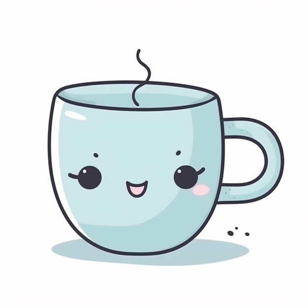 a cartoon cup with a face and eyes on it generative ai