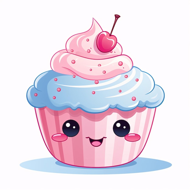 a cartoon of a cupcake