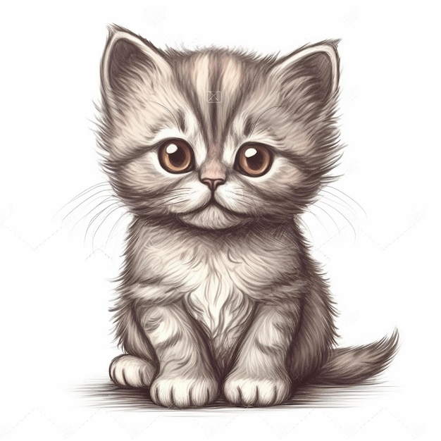 cartoon cute cat for kids