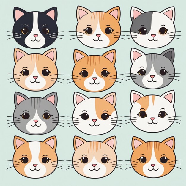 cartoon Cute cats collection