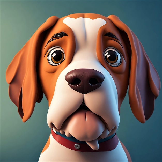 cartoon cute dog face