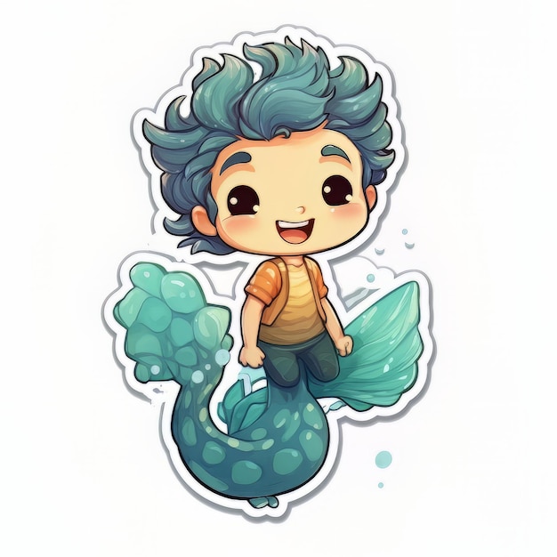 cartoon cute mermaid sticker