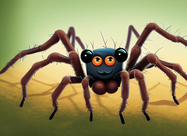 Cartoon cute wild animal spider pictures wallpaper background illustration