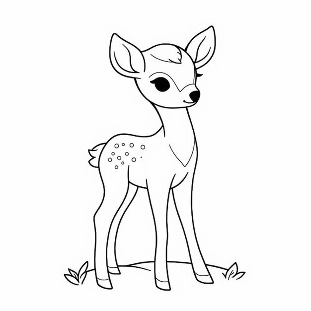 Photo a cartoon deer with a big nose and a big nose generative ai