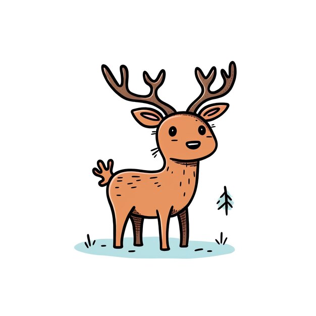 a cartoon of a deer