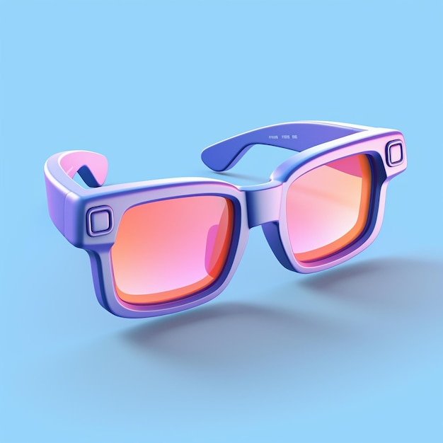 Photo cartoon designer sunglasses 3d