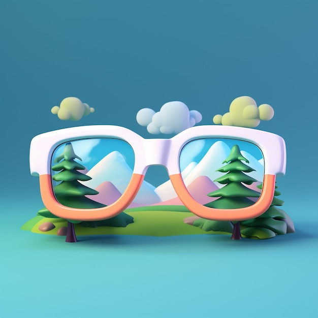 Cartoon Designer Sunglasses 3d