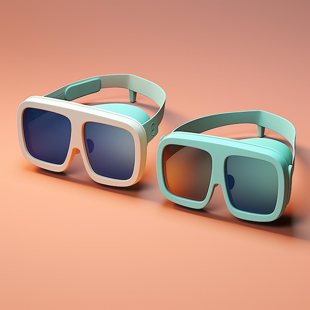 Photo cartoon designer sunglasses 3d