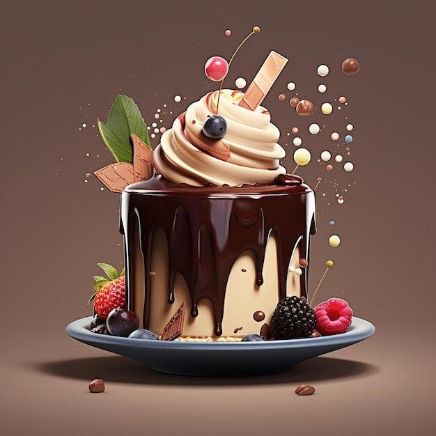 Cartoon dessert 3D