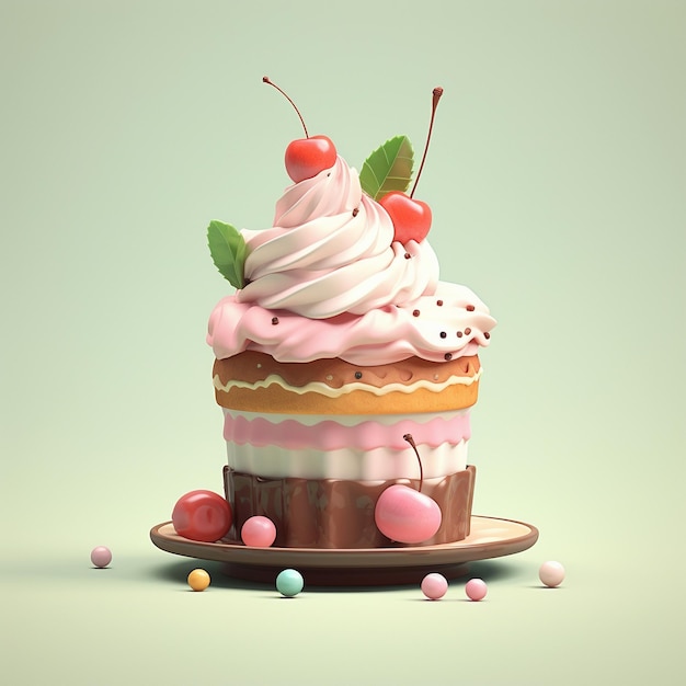 Cartoon dessert 3D