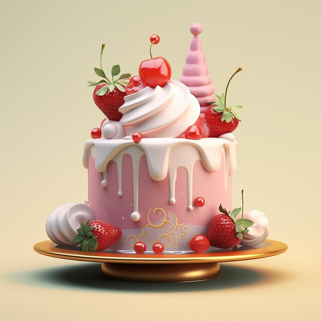 Мультяшный десерт 3D модель