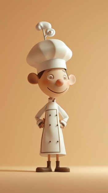 Foto avatar digitali dei cartoni animati dello chef petite