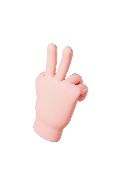 Cartoon diverse hand gestures 3d rendering