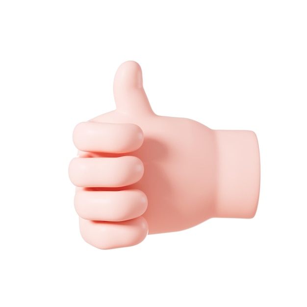 Cartoon diverse hand gestures 3d rendering