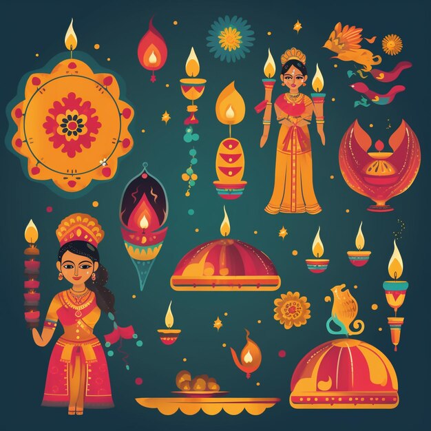 Cartoon diwali