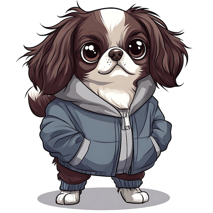 Japanese Chin Hoodie - Cartoon Japanese Chin Hoodie - Cartoon