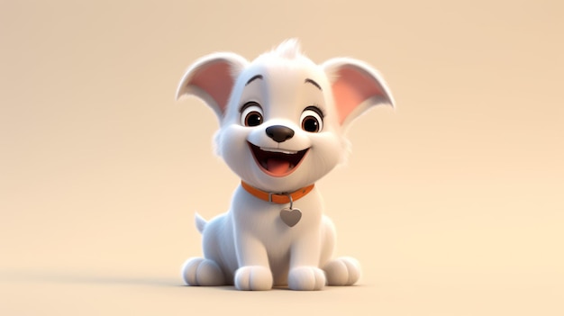 A cartoon dog with a collar that says'puppy dog '