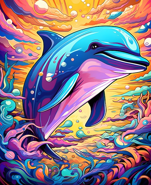 Cartoon dolphin