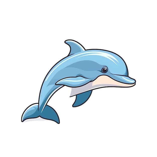 a cartoon of a dolphin