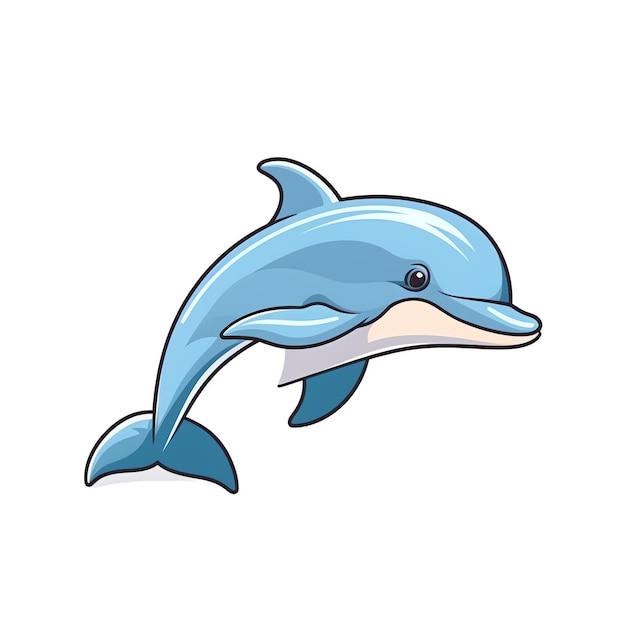 Photo a cartoon of a dolphin