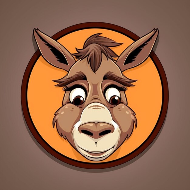 사진 만화 donkey face 2d 클리파트 디자인