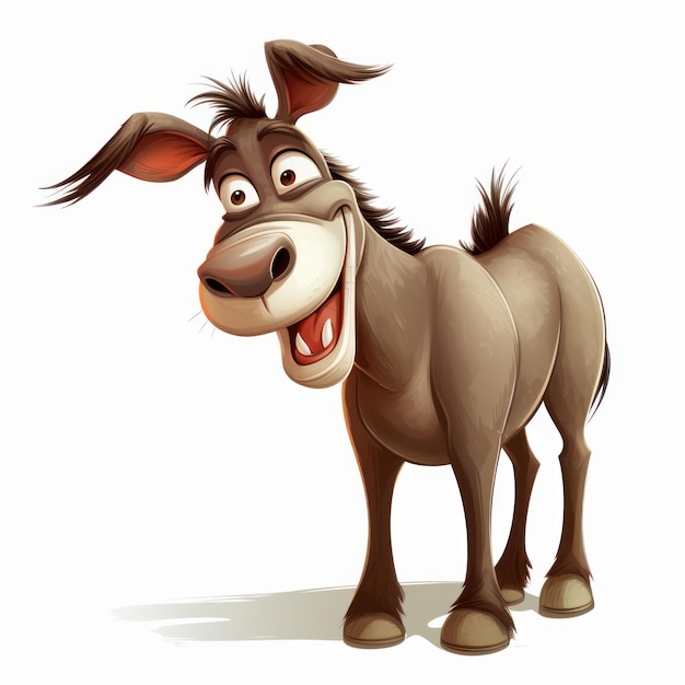 Photo cartoon donkey vector